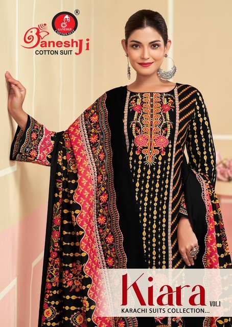 GANESHJI KIARA VOL-1 1001 TO 1008 SERIES PURE COTTON PRINTED PAKISTANI DRESSES-00015