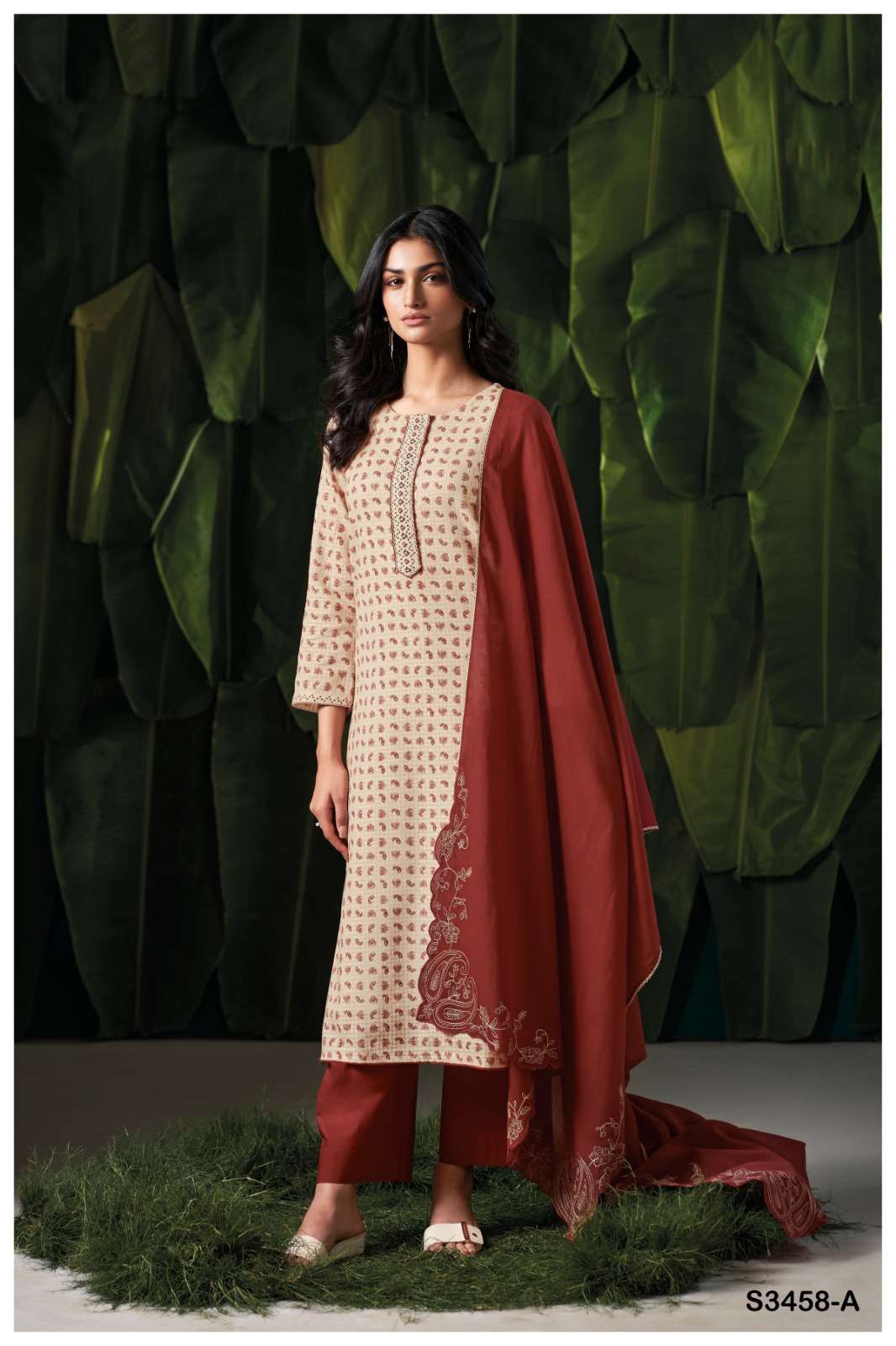 GANGA FASHION FRIEDA S3458-A TO S3458-D SERIES PURE COTTON DRESSES-00252