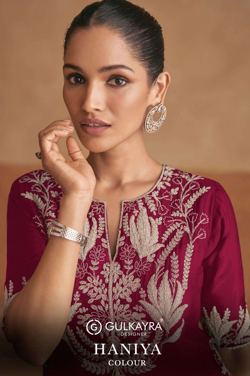 GULKAYRA HANIYA 7505-E TO 7505-I DESIGNER REAL CHINON WORK DRESSES-00028