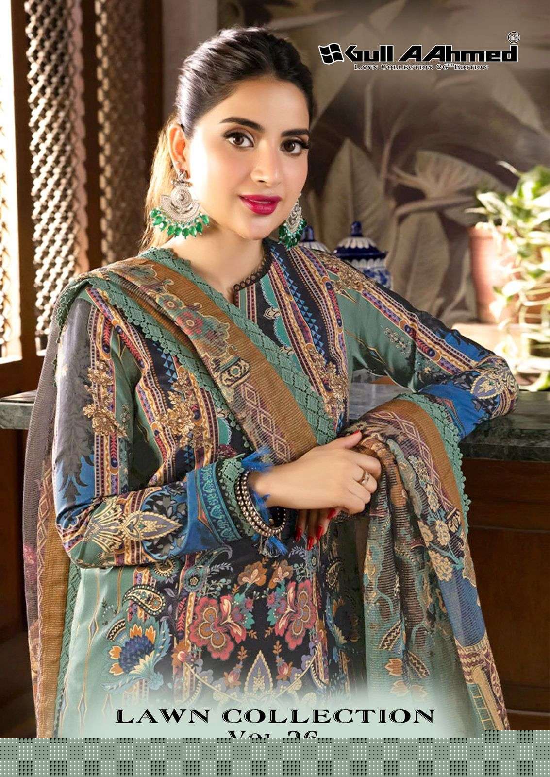 GULL AAHMED VOL-26 215 TO 220 SERIES LAWN COTTON PRINTED PAKISTANI DRESSES-00062