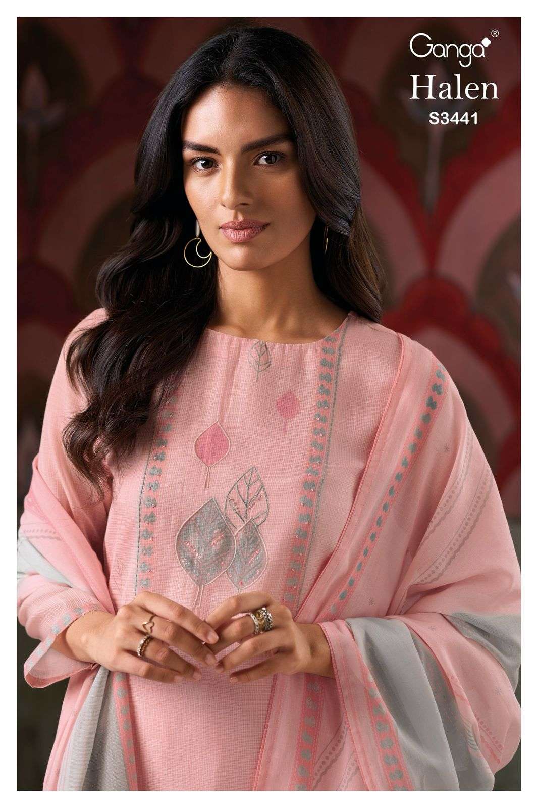 HALEN BY GANGA FASHION S3441-A TO S3441-D SERIES PURE  KOTA CHECKS PRINTED DRESSES-00252