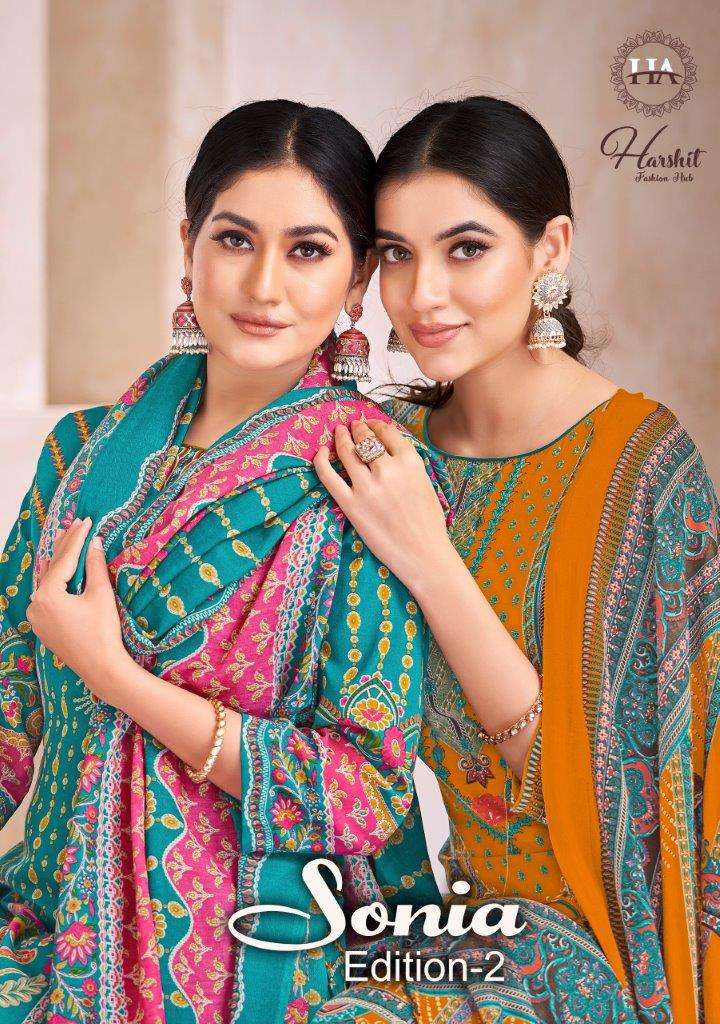 HARSHIT FASHION SONIA VOL-02 1894-001 TO 1894-008 SERIES PURE COTTON PRINTED DRESSES-00201