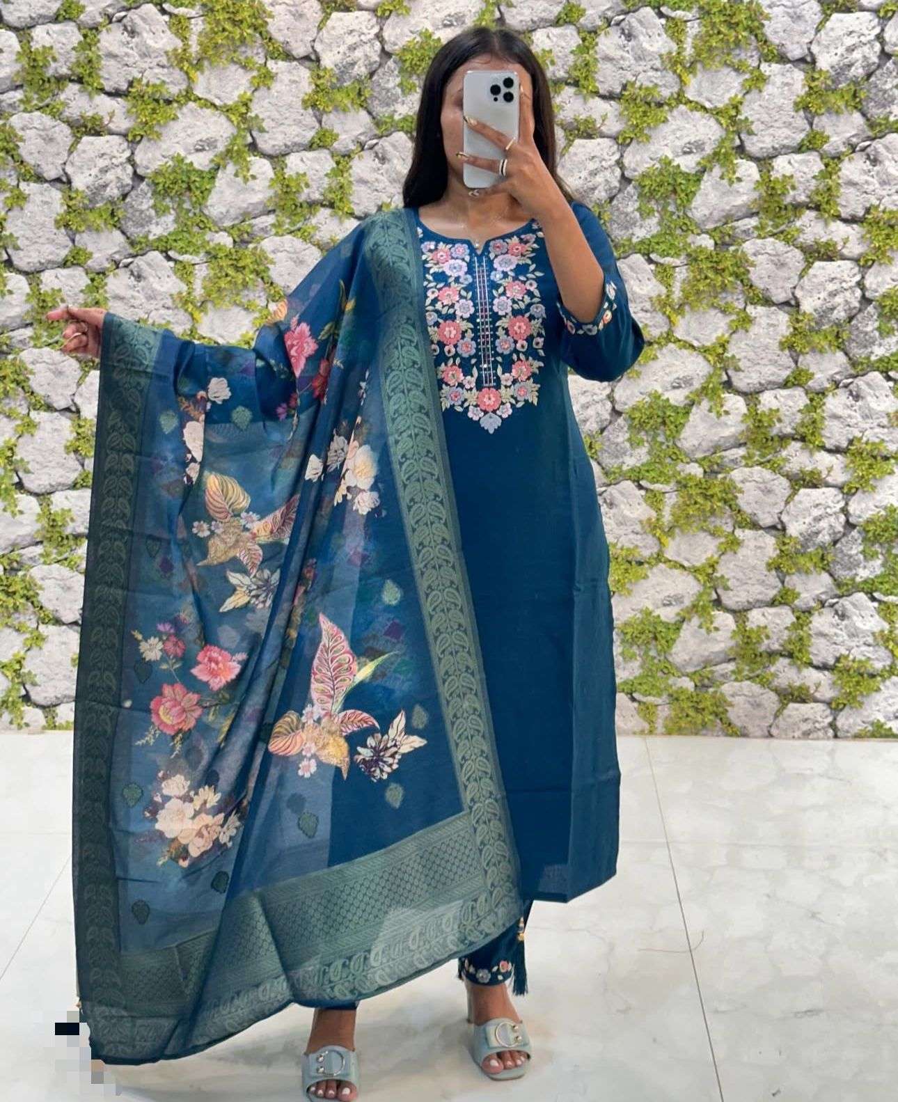 HIMANSHI VOL-787 BY ASLIWHOLESALE DESIGNER FACNY ROMAN SILK PRINT DRESSES-00211
