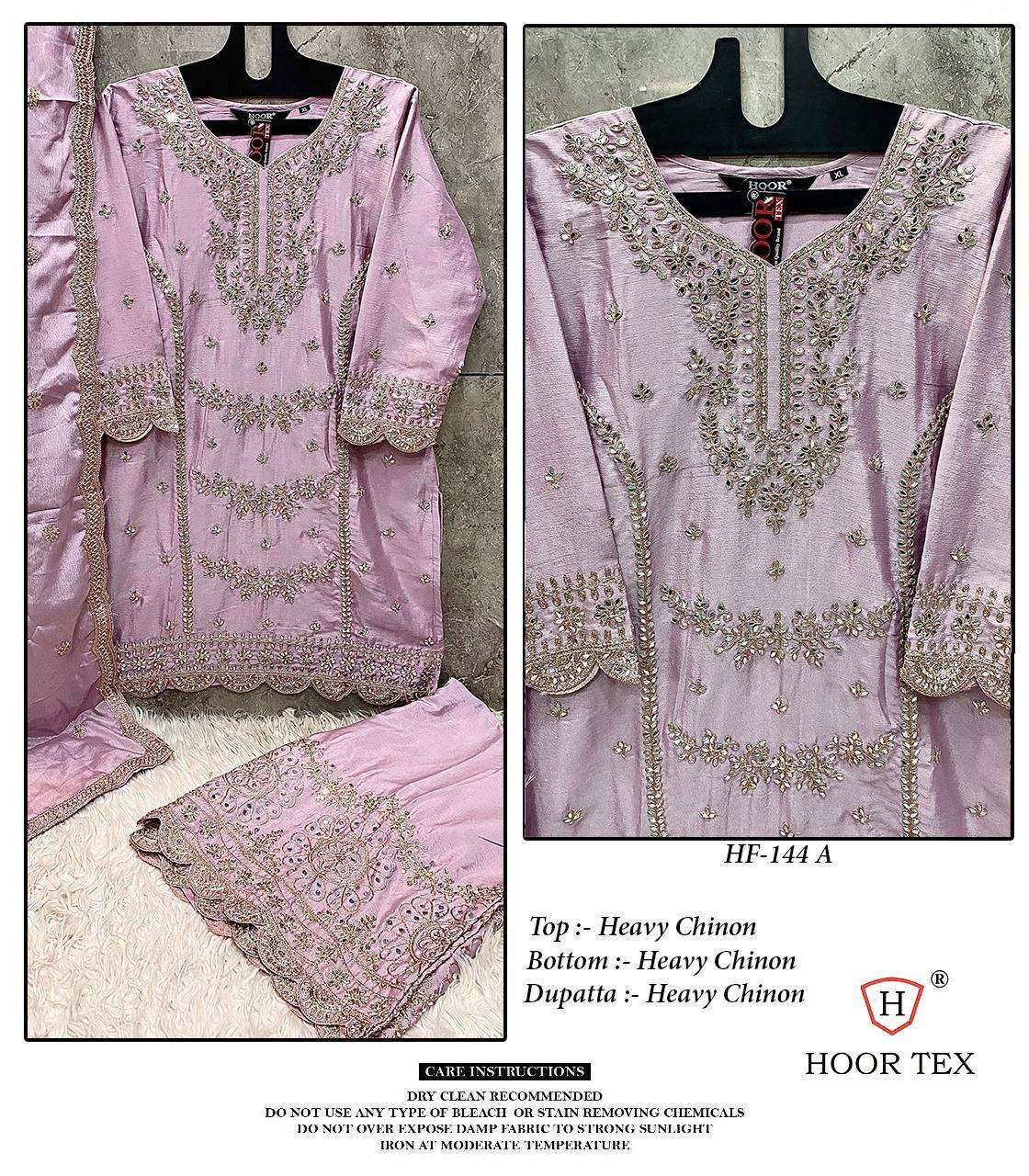HOOR TEX HF-144 COLOURS DESIGNER CHINON EMBROIDERED PAKISTANI DRESSES-00020