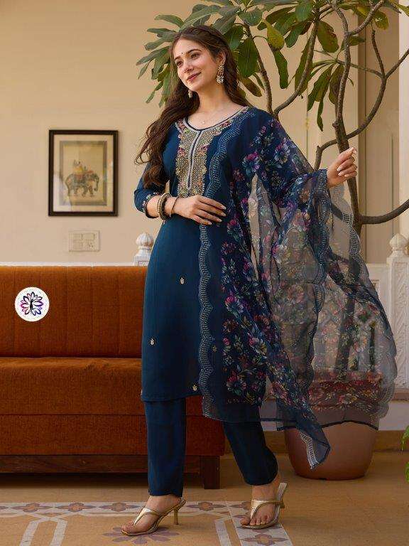 KF-021 BY ASLIWHOLESALE DESIGNER PURE VISCOSE CHANDERI DRESSES-0096