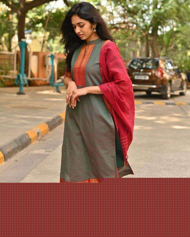 KIARA 1128 BY ASLIWHOLESALE DESIGNER PURE KANCHI COTTON DRESS-00231