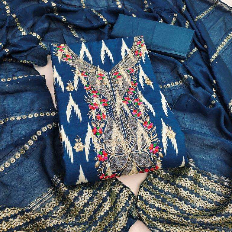 KISHU VOL-42 BY ASLIWHOLESALE DESIGNER PURE COTTON EMBROIDERY DRESSES-00238