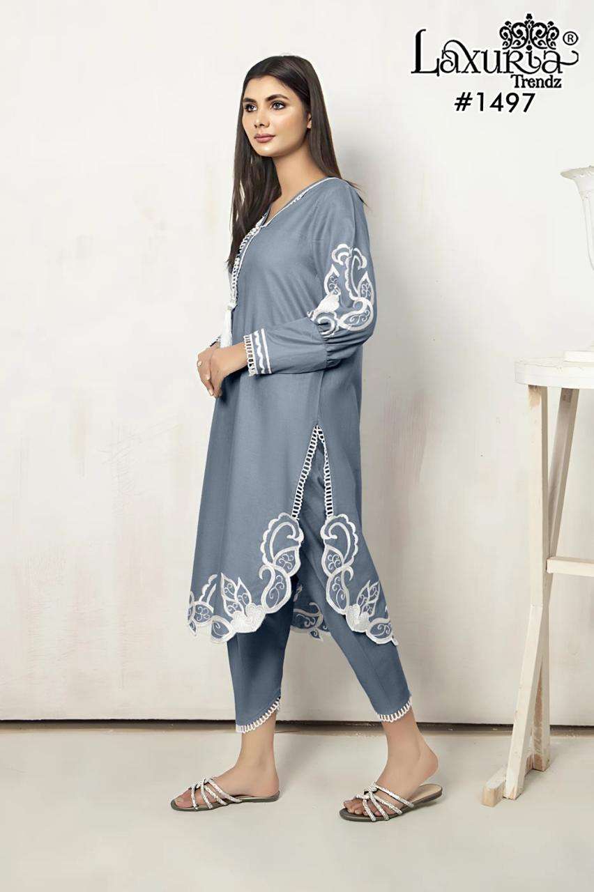 LAXURIA TRENDZ 1497 HEAVY DESIGNER S HANATINDWORK PAKISTANI DRESSES-00005