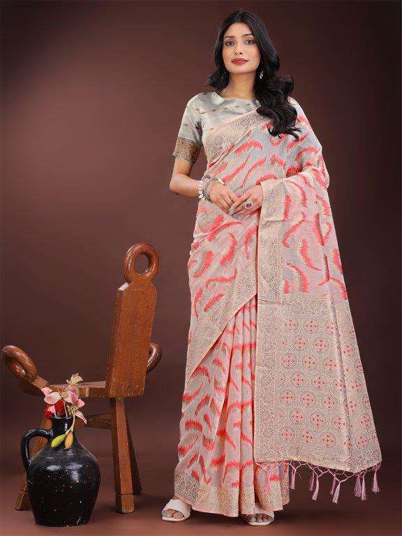 LINEN QUEEN VOL-4 BY ASLIWHOLESALE DESIGNER PURE LINEN COTTON SAREES-00281