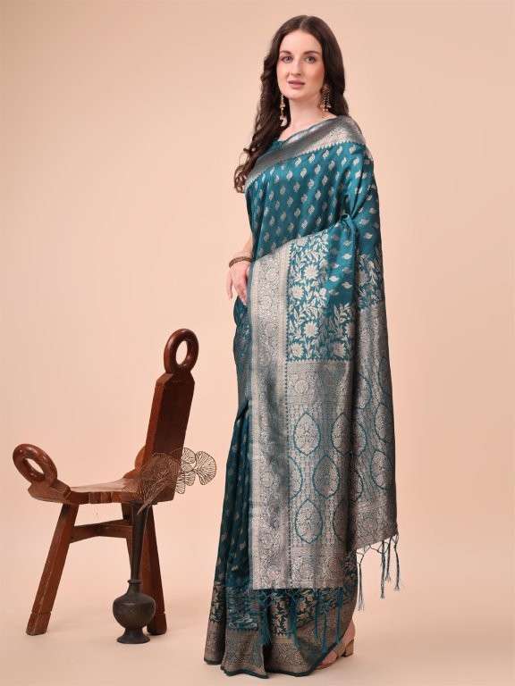 MANTRA SILK BY ASLIWHOLESALE DESIGNER PURE LICHI SILK SAREES-00281