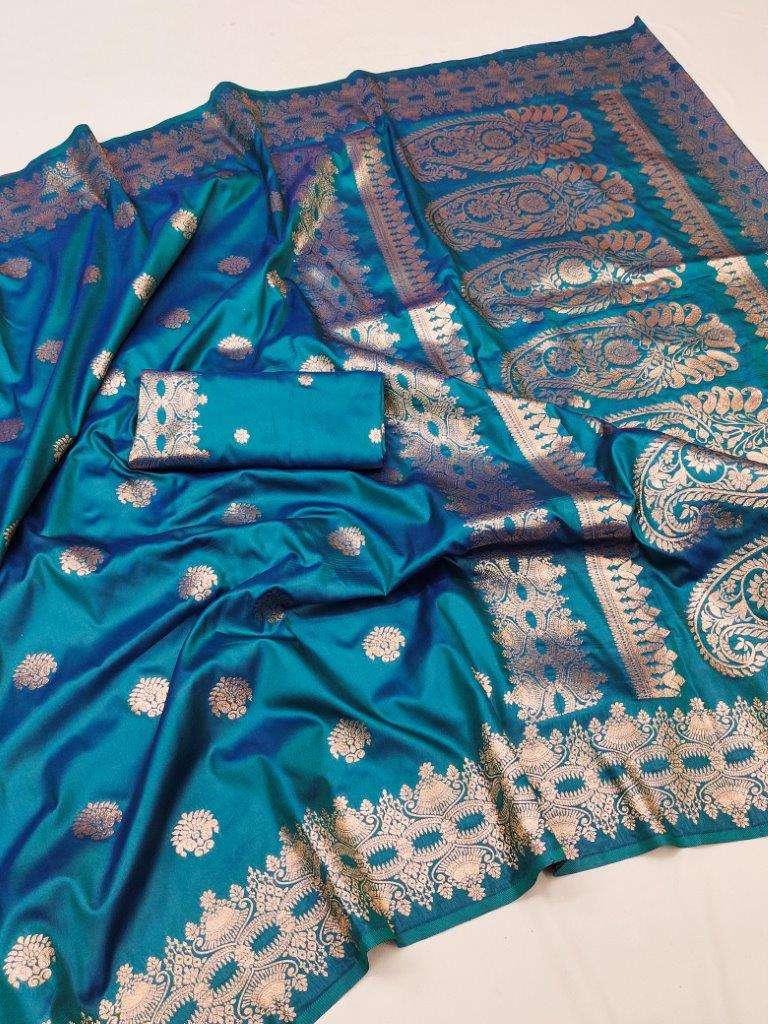 MB-0102 BY ASLIWHOLESALE DESIGNER SOFT BANARASI SILK WEAVING SAREES-00049