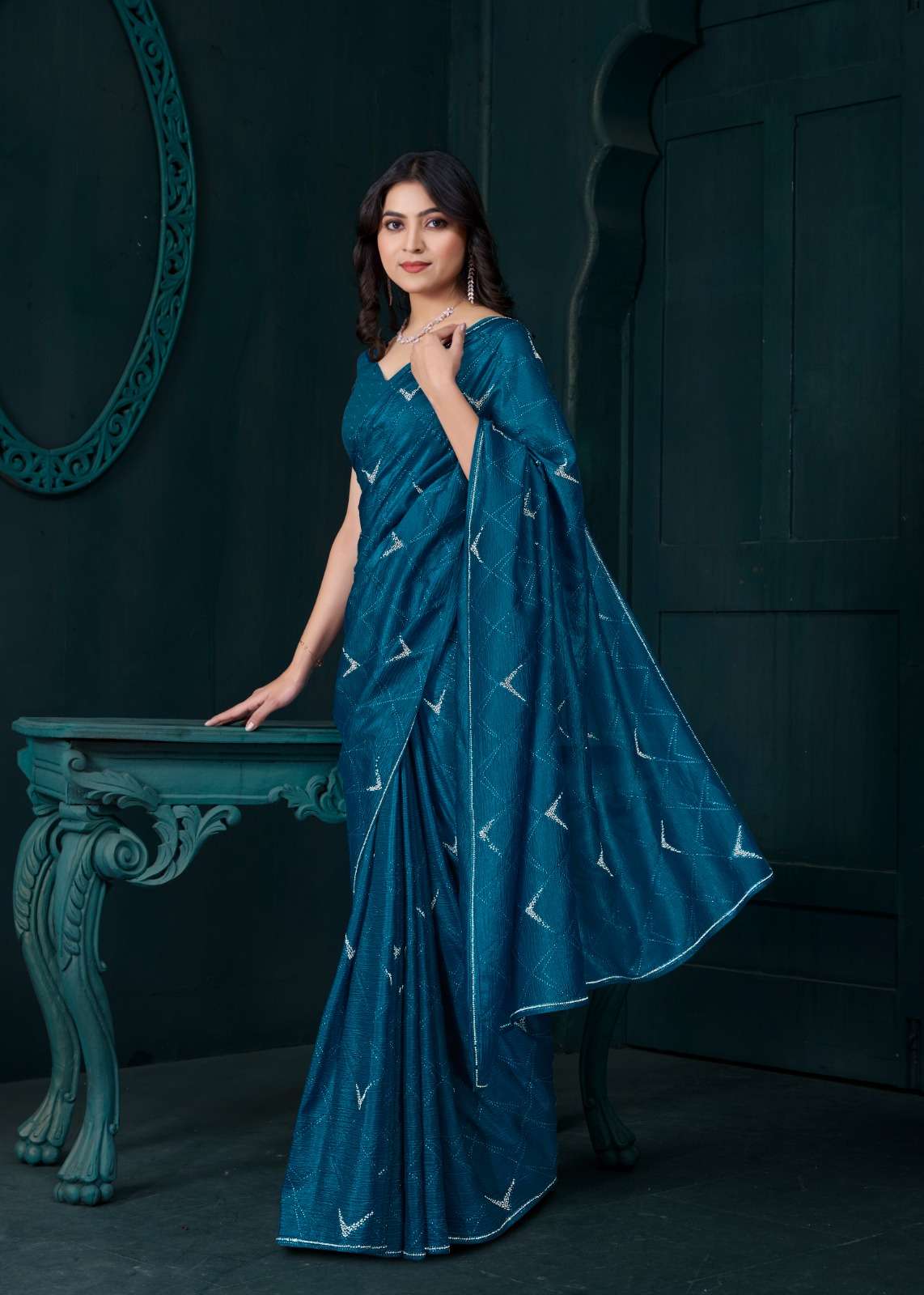 MEHAK 997 NX 997-A TO 997-F DESIGNER SERIES CREPE SILK WORK SAREES-00137