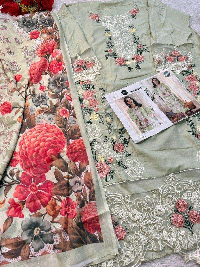 MEHBOOB TEX M-1587 NX HEAVY PURE VISCOSE COTTON HEAVY EMBROIDERED DRESSES-00071