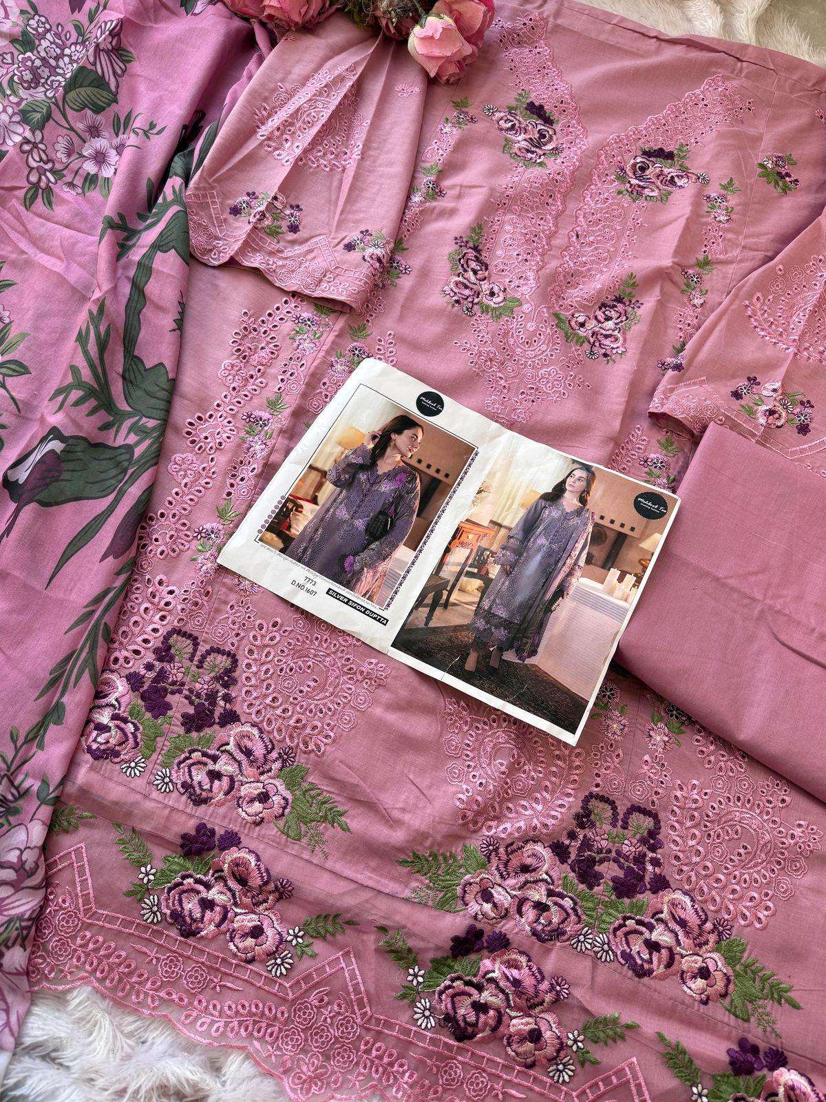 MEHBOOB TEX M-1607 NX HEAVY PURE VISCOSE COTTON HEAVY EMBROIDERED DRESSES-00071