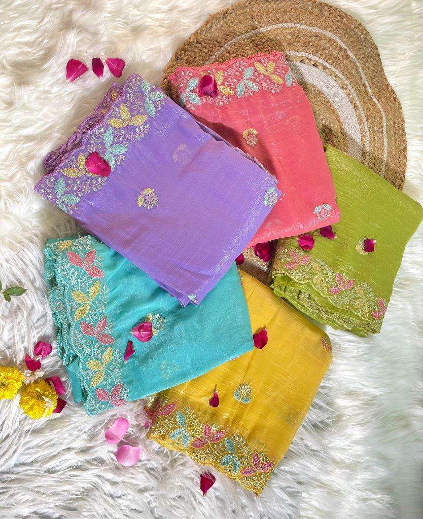 MRIDULA BY ASLIWHOLESALE DESIGNER SOFT TABBY SILK PRINTED SAREES-00219