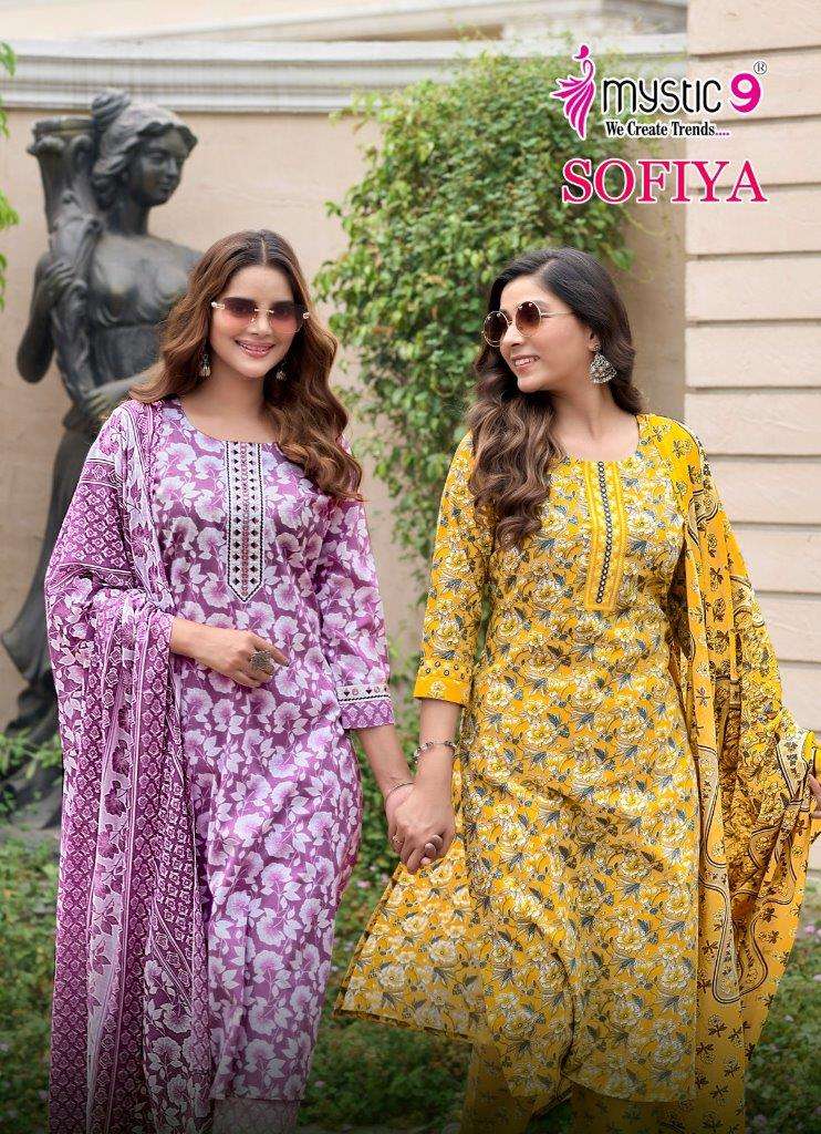 MYSTIC 9 SOFIYA VOL-02 2001 TO 2008 SERIES COTTON CAMBRIC DOBBY PRINT DRESSES-00140