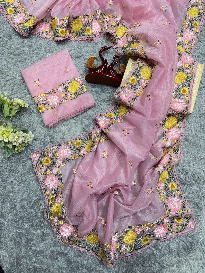 NC-5413 BY ASLIWHOLESALE DESIGNER SOFT BANARASI CRUSH PRINTED SAREES-00219