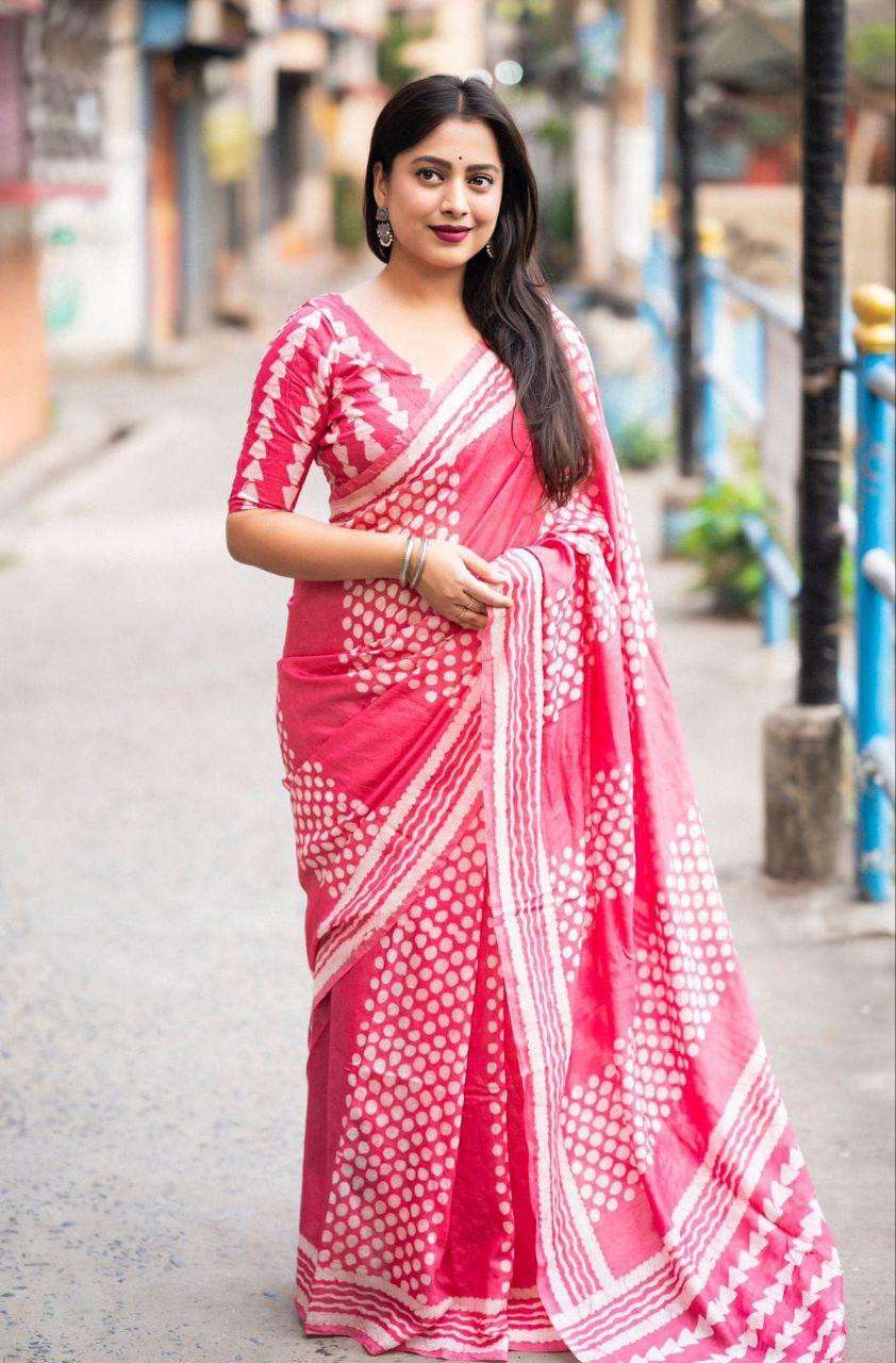 NETU BY ASLIWHOLESALE DESIGNER PURE LINEN COTTON PRINTED SAREES-00279