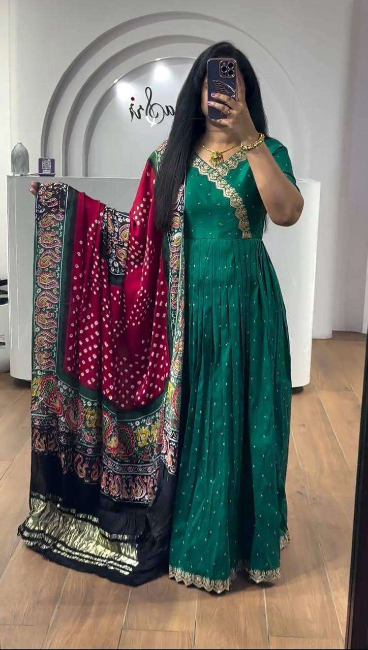 PC-407 COLOURS BY ASLIWHOLESALE DESIGNER FANCY CHINON PRINTED GOWNS-00045