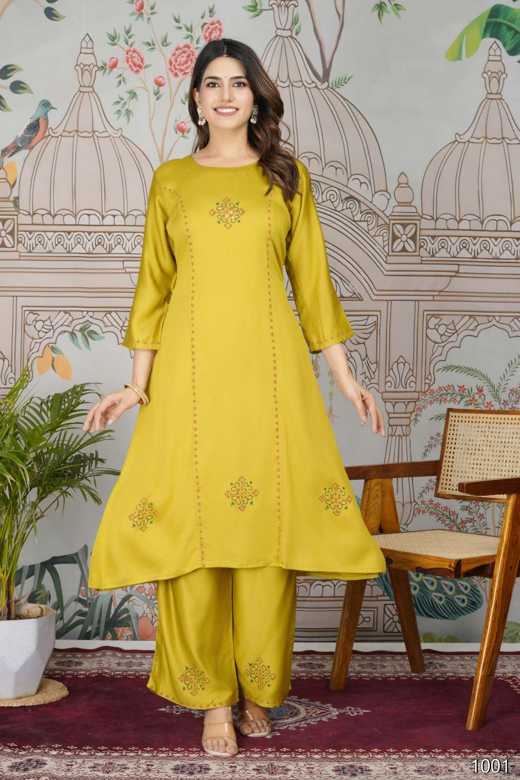 PIHU BY ASLIWHOLESALE 1001 TO 1004 SERIES DESIGNER GAJI SILK PRINT DRESSES-00062