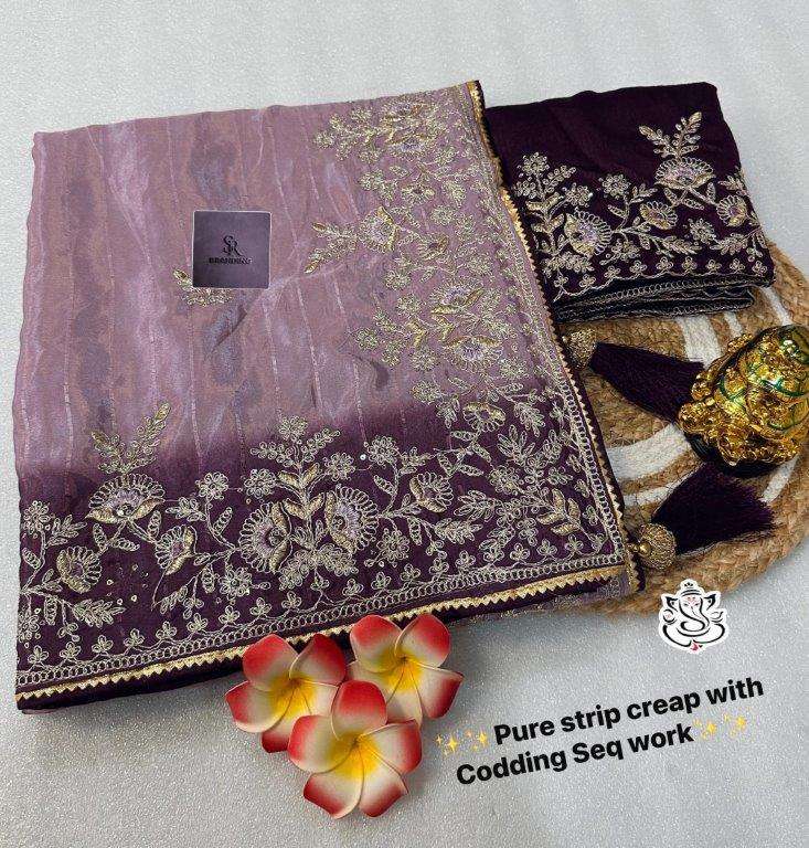 PREETI VOL-531 BY ASLIWHOLESALE DESIGNER PURE CREPE SILK EMBROIDERY SAREES-00253