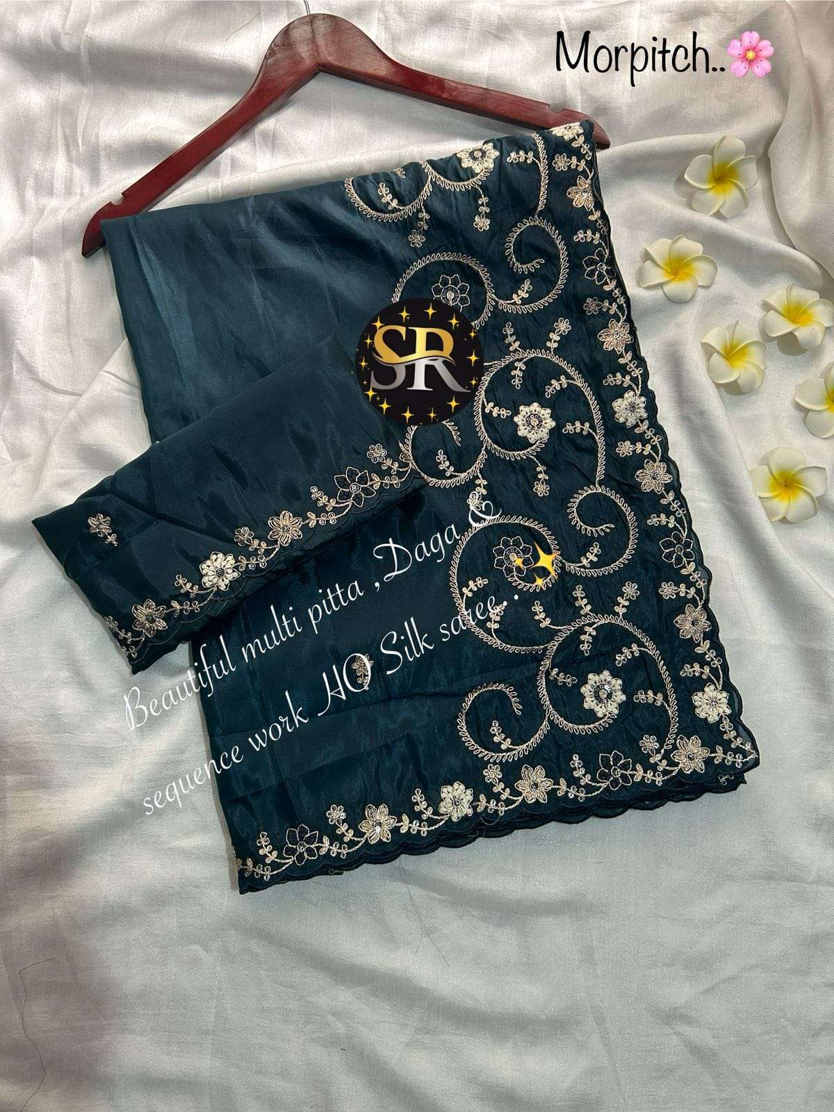 PREETI VOL-542 BY ASLIWHOLESALE DESIGNER PURE FANCY EMBROIDERY SAREES-00253