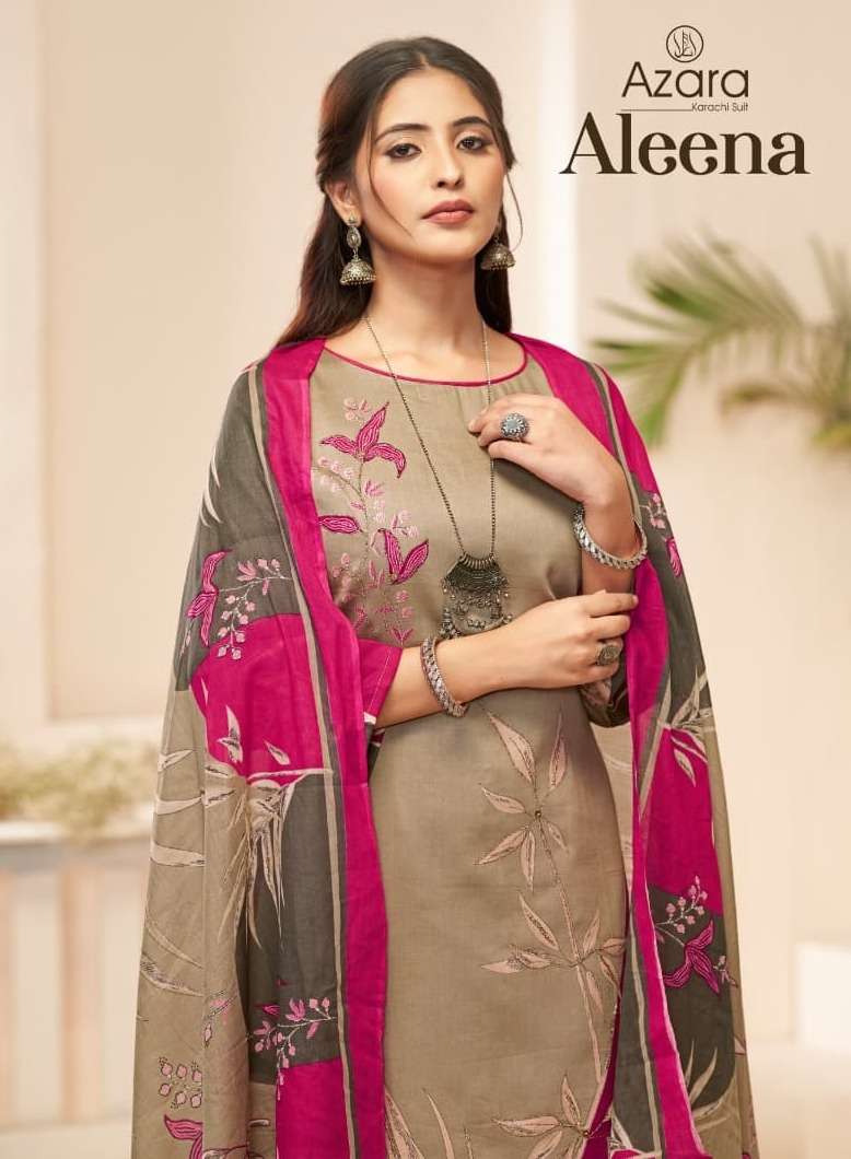 RADHIKA FASHION AZARA ALEENA 52001 TO 52004 SERIES DESIGNER COTTON DRESSES-00011