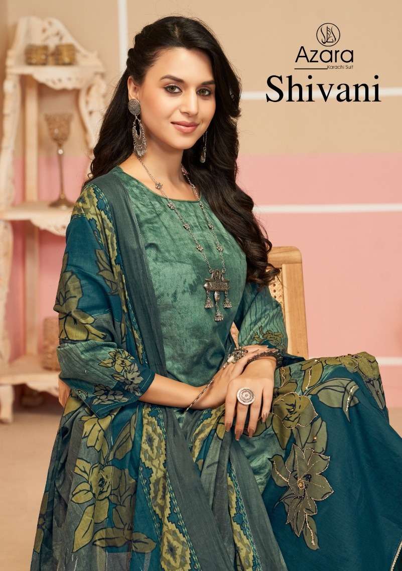RADHIKA FASHION AZARA SHIVANI 58001 TO 58003 SERIES DESIGNER COTTON PRINTED DRESSES-00011