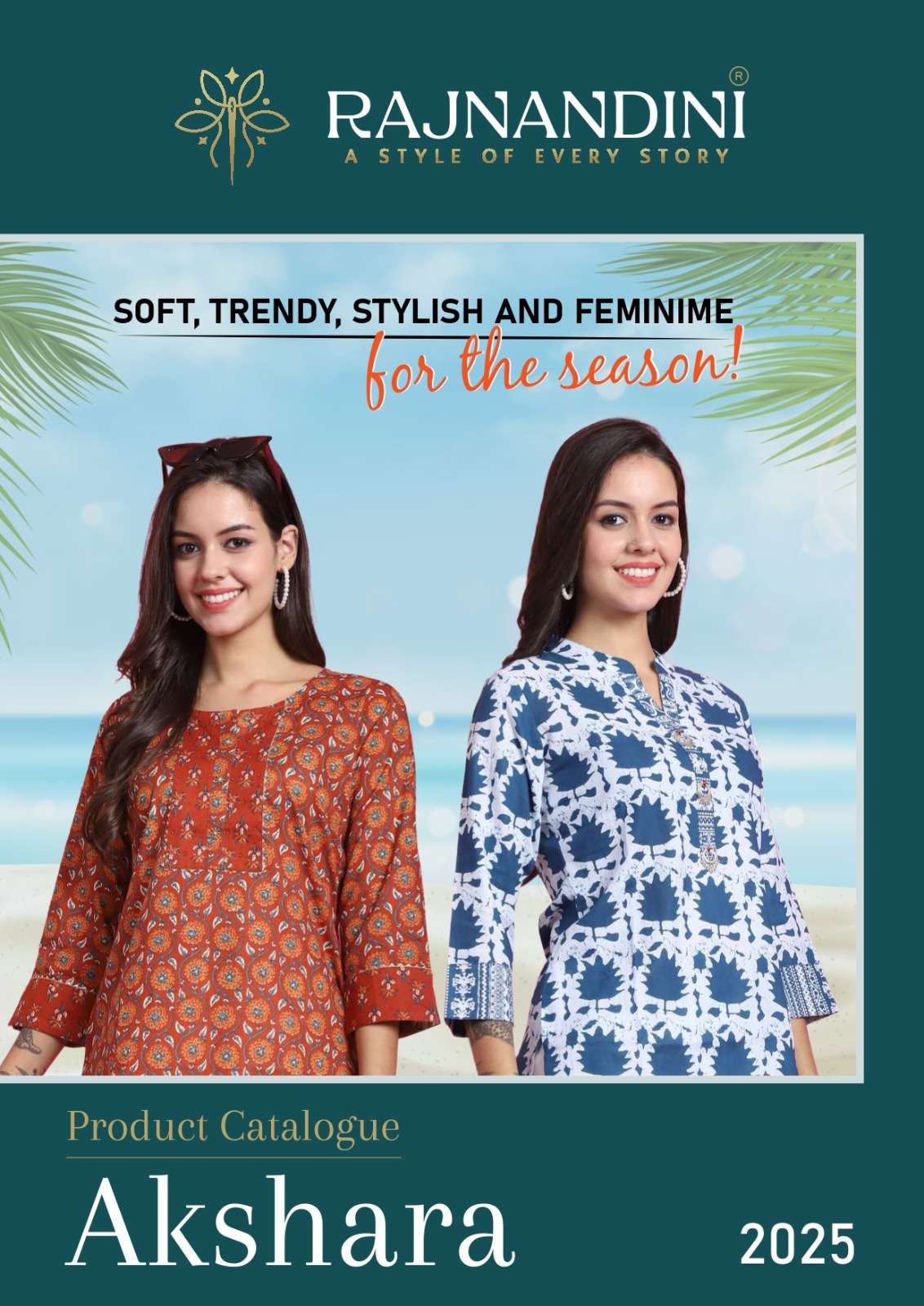 RAJNANDINI AKSHARA DESIGNER FANCY PURE COTTON PRINT STITCHED CASUAL TOPS-00014