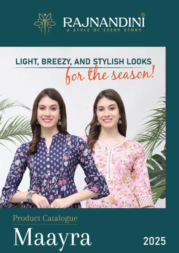 RAJNANDINI MAAYRA DESIGNER FANCY PURE COTTON PRINT STITCHED CASUAL TOPS-00014