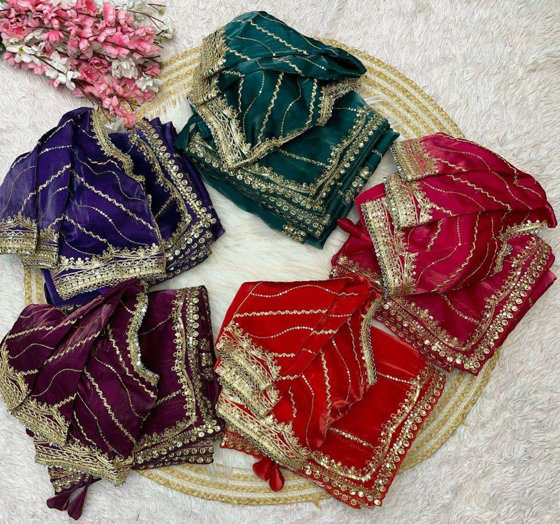 SAKHI VOL-72 BY ASLIWHOLESALE DESIGNER SOFT JIMMY CHOO WORK SAREES-00219