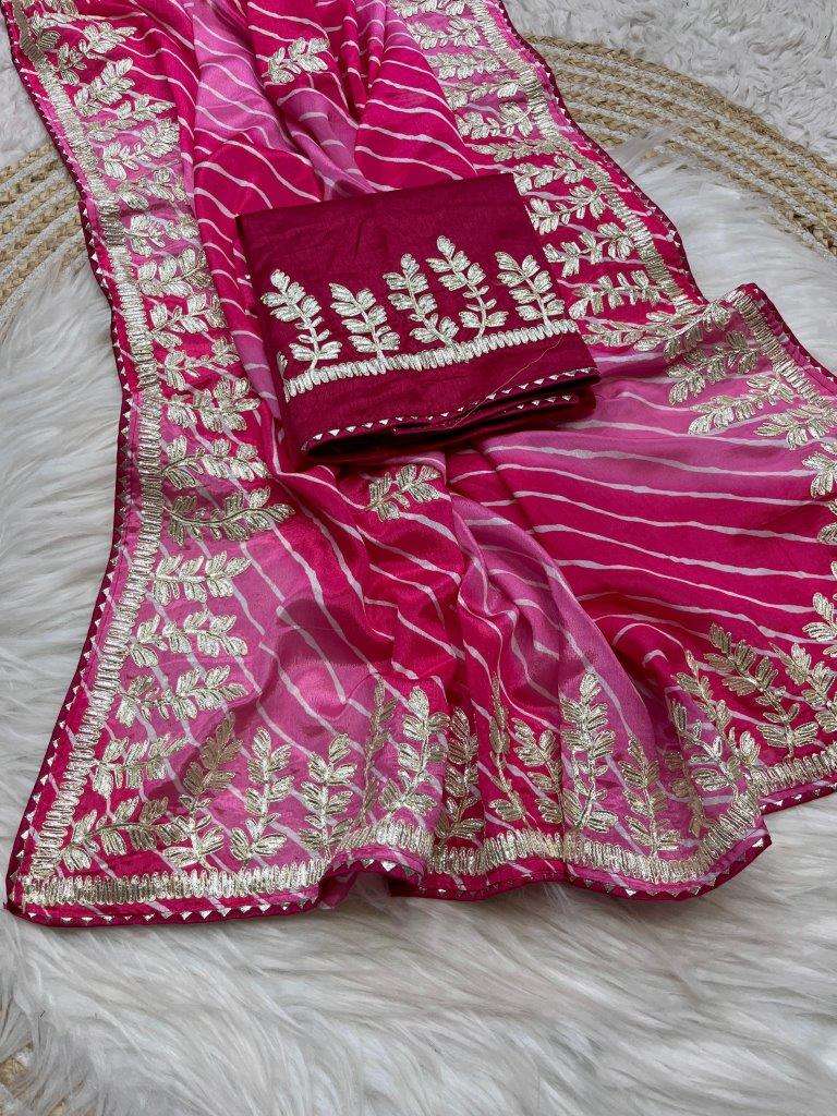 SAKHI VOL-76 BY ASLIWHOLESALE DESIGNER SOFT FANCY CHINON SILK WORK SAREES-00219