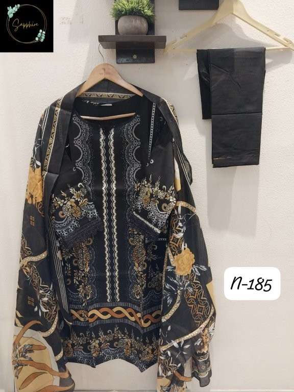 SAPPHIRE AGHA NOORAIN-185 SERIES PURE LAWN PRINTED DRESSES-00272