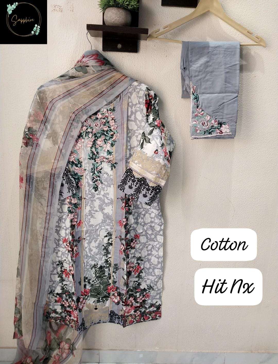 SAPPHIRE HIT NX 6 PURE LAWN COTTON PRINTED PAKISTANI DRESSES-00272