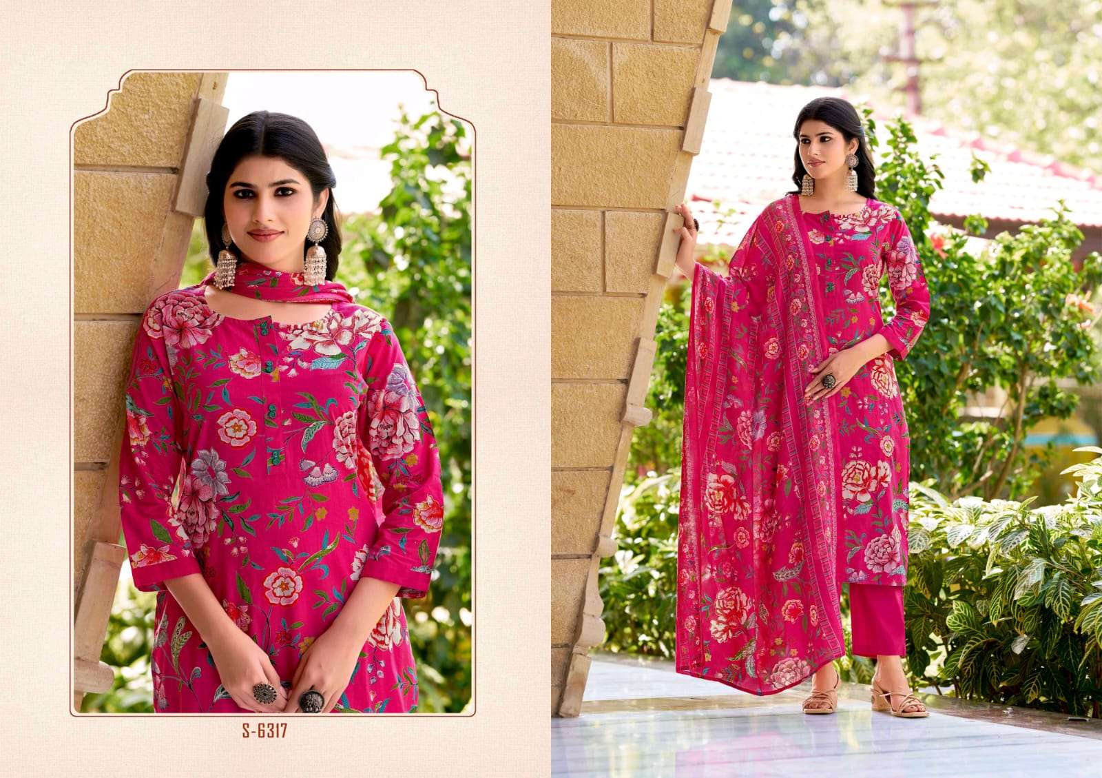 SBS FASHION PREET 6317 TO 6320 SERIES DESIGNER COTTON PRINTED DRESSES-00014