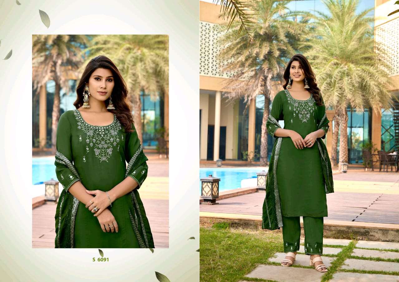 SBS FASHION SHRENIKA DESIGNER FANCY HEAVY ROMAN SILK PRINTED DRESSES-00014