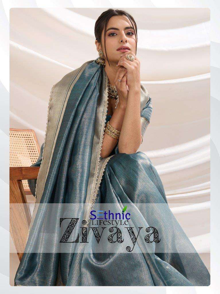 SETHNIC ZIVAYA VOL-01 DESIGNER SOFT TISSUE LINEN FANCY PRINTED SAREES-00137
