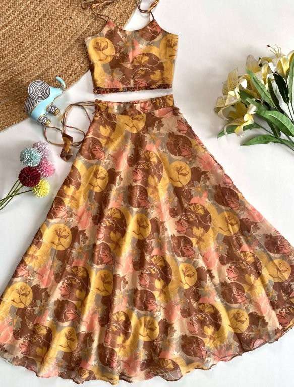SHIVANI VOL-8 BY ASLIWHOLESALE DESIGNER PURE SOFT CHANDERI KIDS WEAR LEHENGA-00282