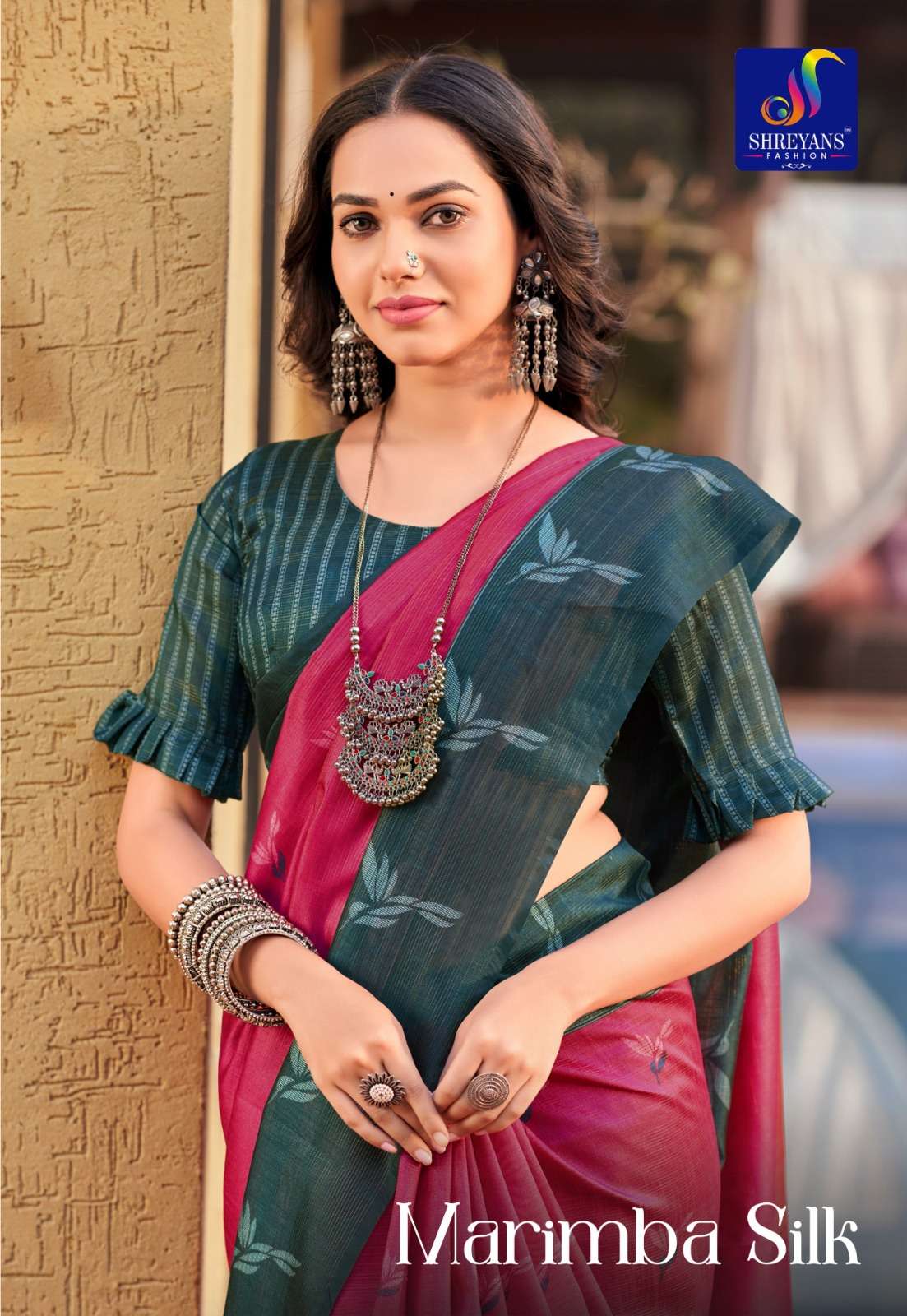 SHREYANS FASHION MARIMBA SILK MS-01 TO MS-09 SERIES PURE FANCY TISSUE PRINTED SAREES-00196