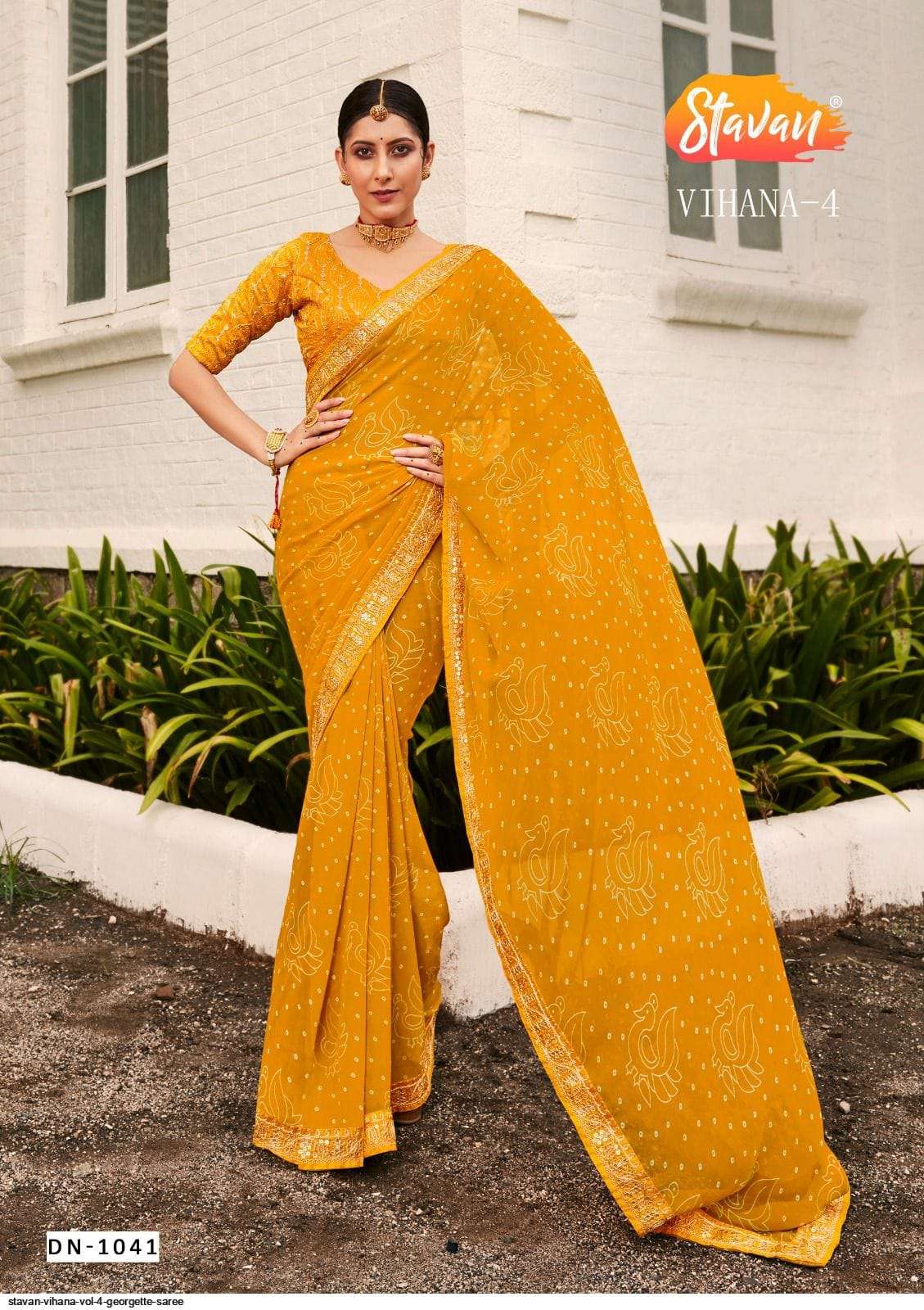 STAVAN VIHANA ALL TIME HITS STYLISH DESIGNER GEORGETTE PRINTED SAREES-00004