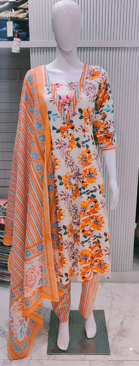SUMMER COLLECTION VOL-193 BY ASLIWHOLESALE DESIGNER PURE COTTON PRINTED DRESSES-00093
