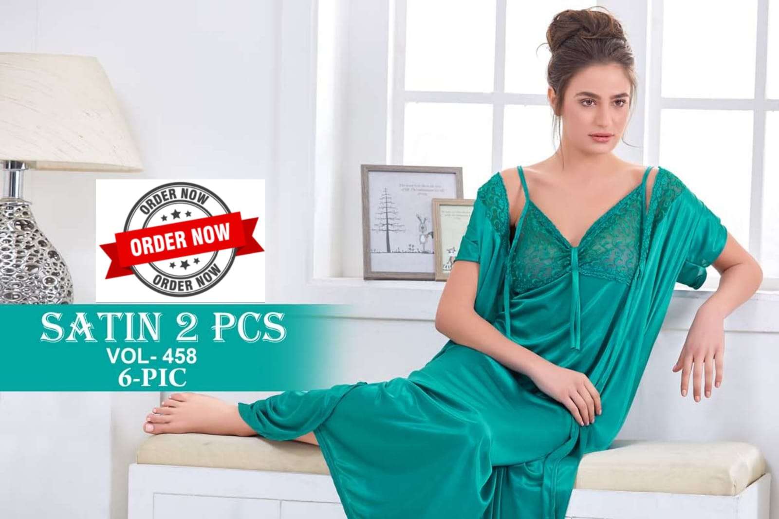 SUMMER SPECIAL VOL-458 BY ASLIWHOLESALE SATTIN NIGHT DRESSES-00093