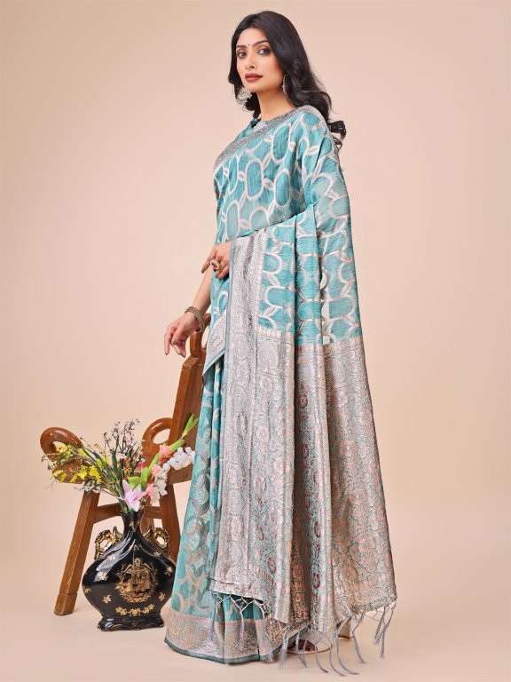 SURTAL BY ASLIWHOLESALE DESIGNER PURE LINEN COTTON SAREES-00281