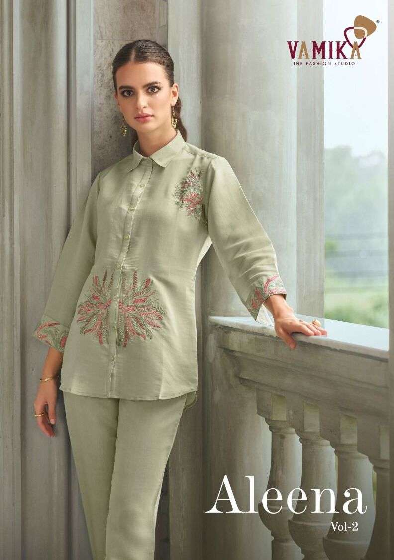 VAMIKA ALEENA VOL-02 907 TO 910 PURE HEAVY REYON CO-ORD SET-00028