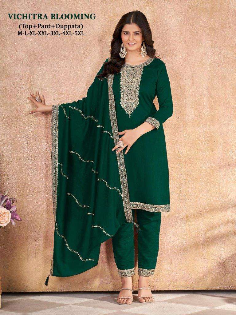 VICHITRA BLOOMING BY ASLIWHOLESALE 1001 TO 1005 SERIES VICHITRA BLOOMING SILK DRESSES-00062