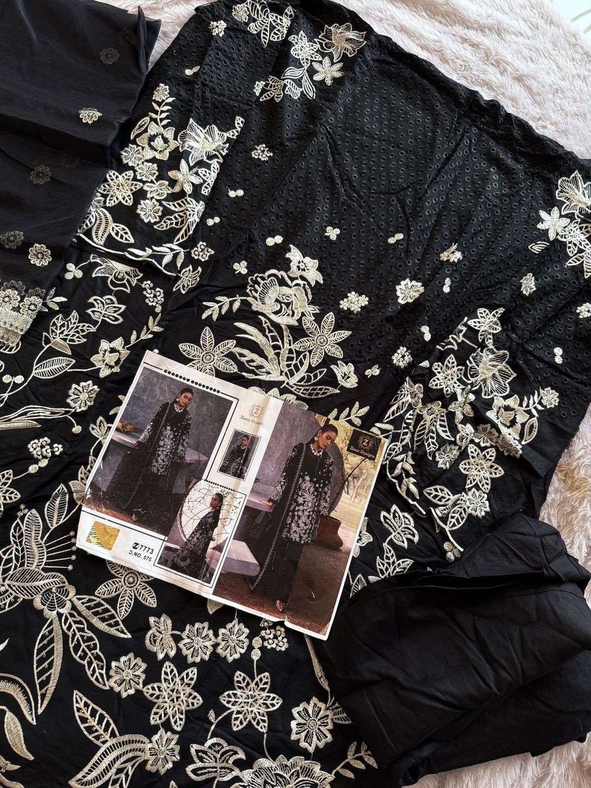 ZIAAZ DESIGNS 575 COLOURS HEAVY RAYON EMBROIDERED PAKISTANI DRESSES-00201