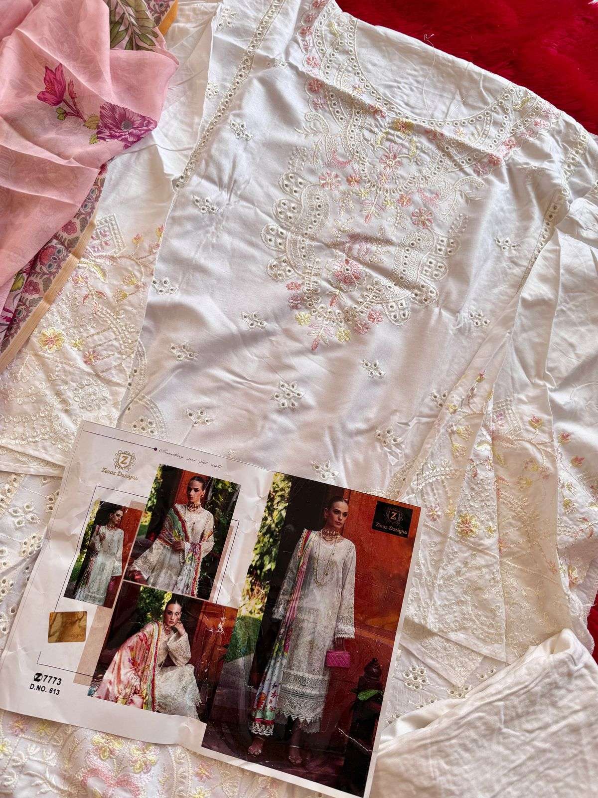 ZIAAZ DESIGNS 613 COLOURS HEAVY RAYON EMBROIDERED PAKISTANI DRESSES-00201