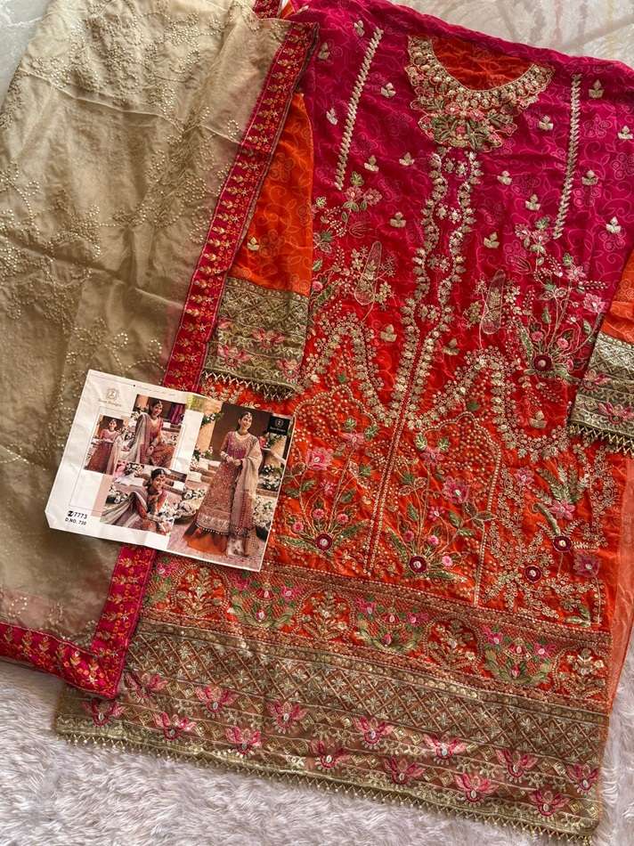 ZIAAZ DESIGNS 730 COLOURS HEAVY GEORGETTE WORK EMBROIDERED DRESSES-00071