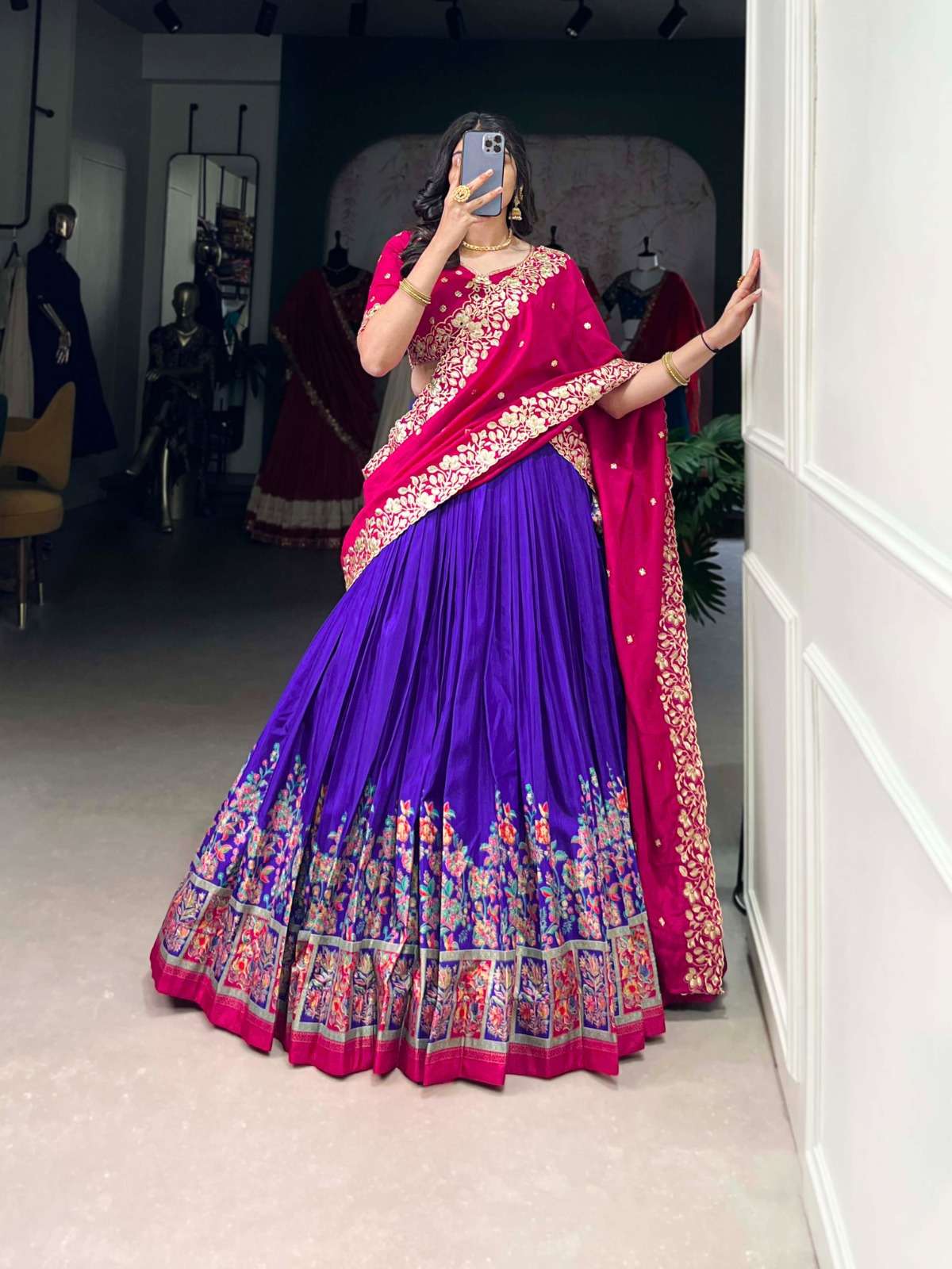 1238 COLOUR BY ASLIWHOELSALE DESIGNER PURE TUSSAR SILK LEHENGAS-00195