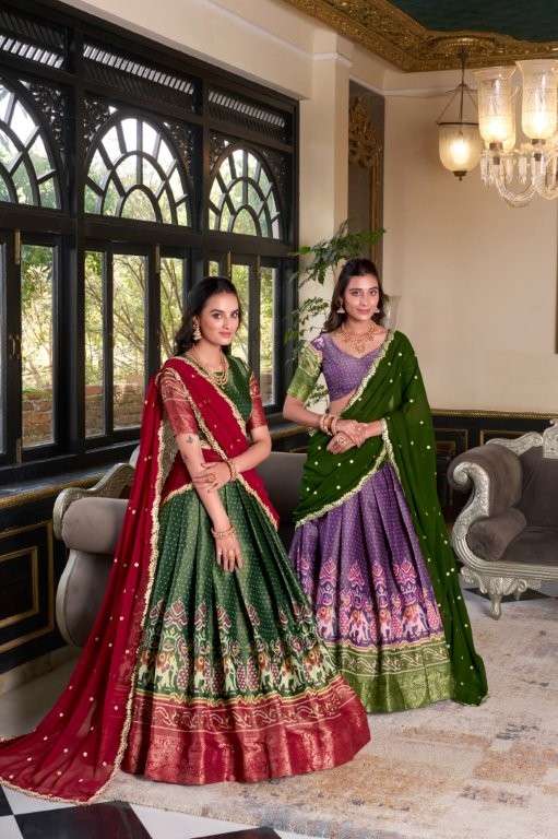 1240 COLOUR BY ASLIWHOLESALE DESIGNER PURE KANCHIPURAM SILK LEHENGAS-00195